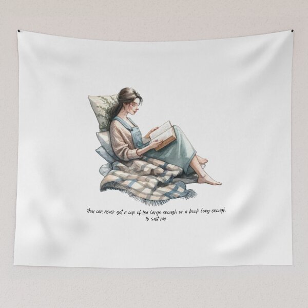 Item preview, Watercolour Reader Girl designed and sold by writeabledreams.