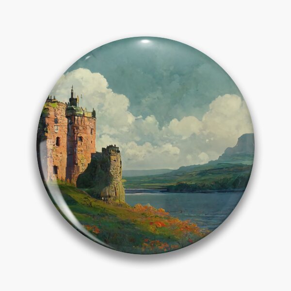 Item preview, Fantasy Castle Painting Overlooking Lake And Mountain designed and sold by ZGigerBarker.