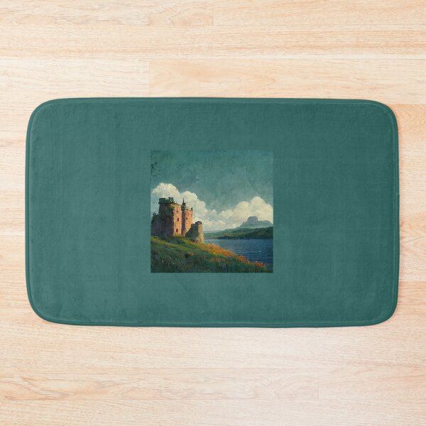 Item preview, Fantasy Castle Painting Overlooking Lake And Mountain designed and sold by ZGigerBarker.