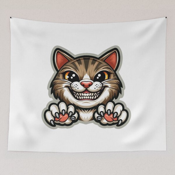 Item preview,  Funny cat scary Tee designed and sold by adambus.