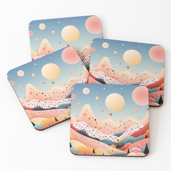 Item preview, Children's `Drawing, Colorful Hills and Balloons designed and sold by kuralesya.