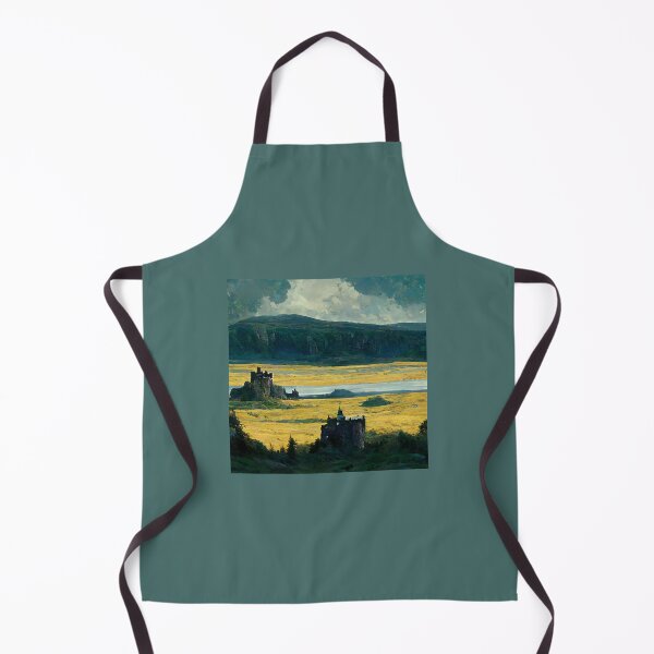 Item preview, Fantasy Castle Painting Overlooking Lake And Ruin designed and sold by ZGigerBarker.