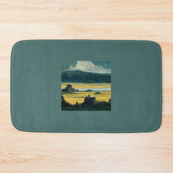 Item preview, Fantasy Castle Painting Overlooking Lake And Ruin designed and sold by ZGigerBarker.