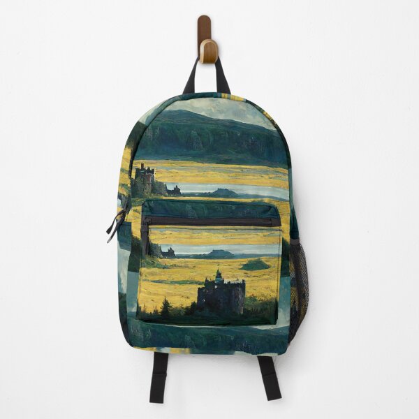 Item preview, Fantasy Castle Painting Overlooking Lake And Ruin designed and sold by ZGigerBarker.