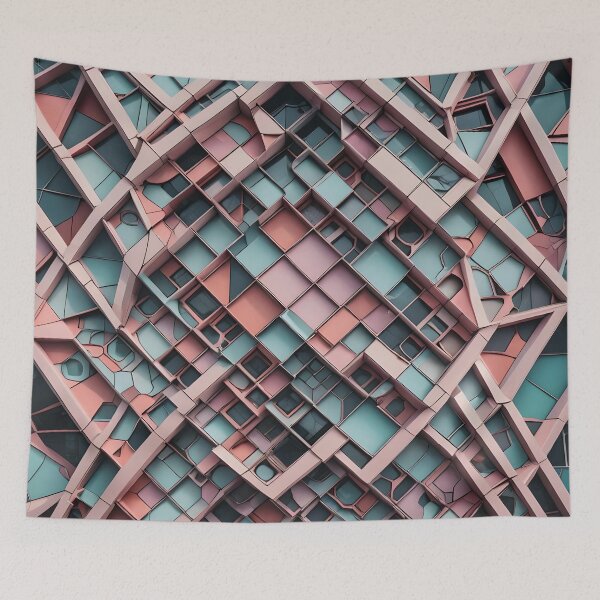 Item preview, The great wave of a pastel maze. designed and sold by murielsfaith.