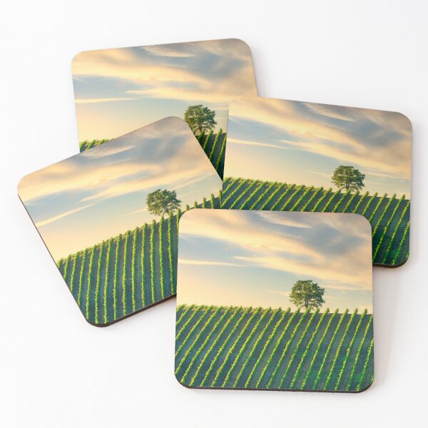Item preview, Vineyard and a tree at sunset. Castellina in Chianti, Italy designed and sold by Stefano Orazzini.