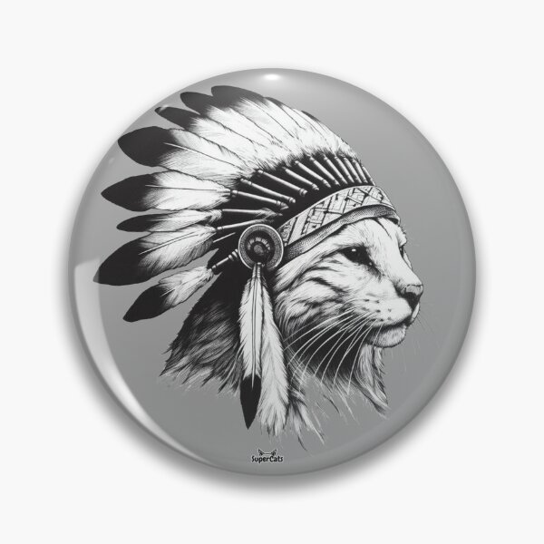Item preview, Portrait of Indian Chief cat designed and sold by Superponey.