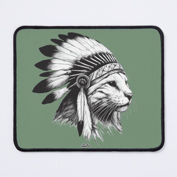 Item preview, Portrait of Indian Chief cat designed and sold by Superponey.