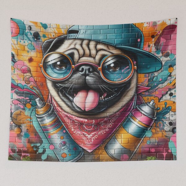 Item preview, Pug Graffiti  designed and sold by connie campbell.