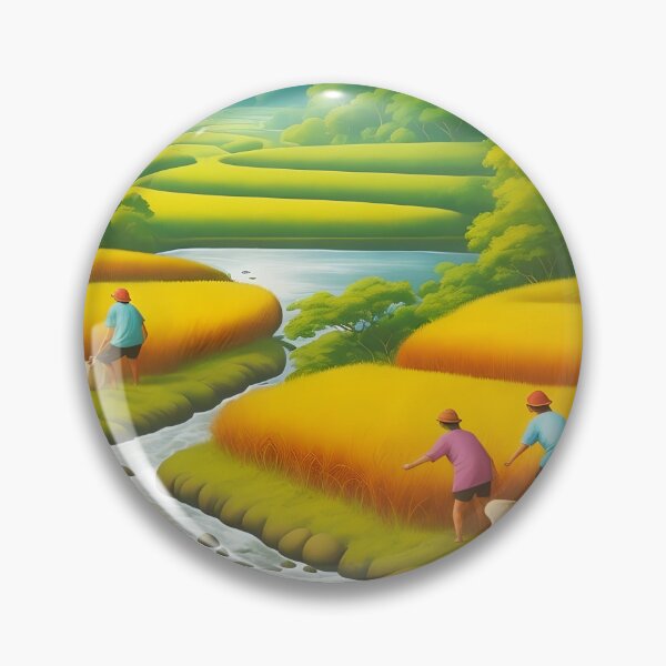 Item preview, Landscape Village Rice Field  designed and sold by fambrostore.