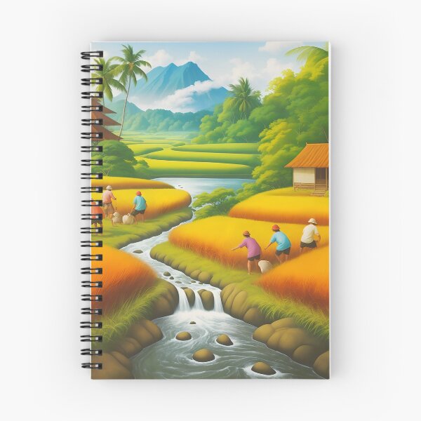 Item preview, Landscape Village Rice Field  designed and sold by fambrostore.