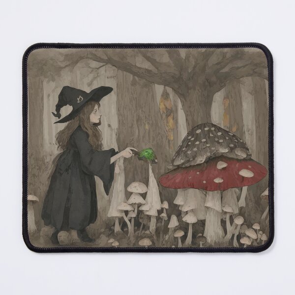 Item preview, Witch & mushrooms designed and sold by Attic-Junk.