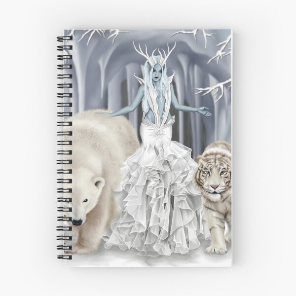 Item preview, Ice Faerie with Polar Bear & White Tiger designed and sold by Alison Spokes.