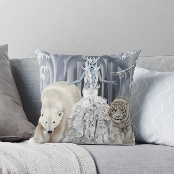 Item preview, Ice Faerie with Polar Bear & White Tiger designed and sold by Alison Spokes.