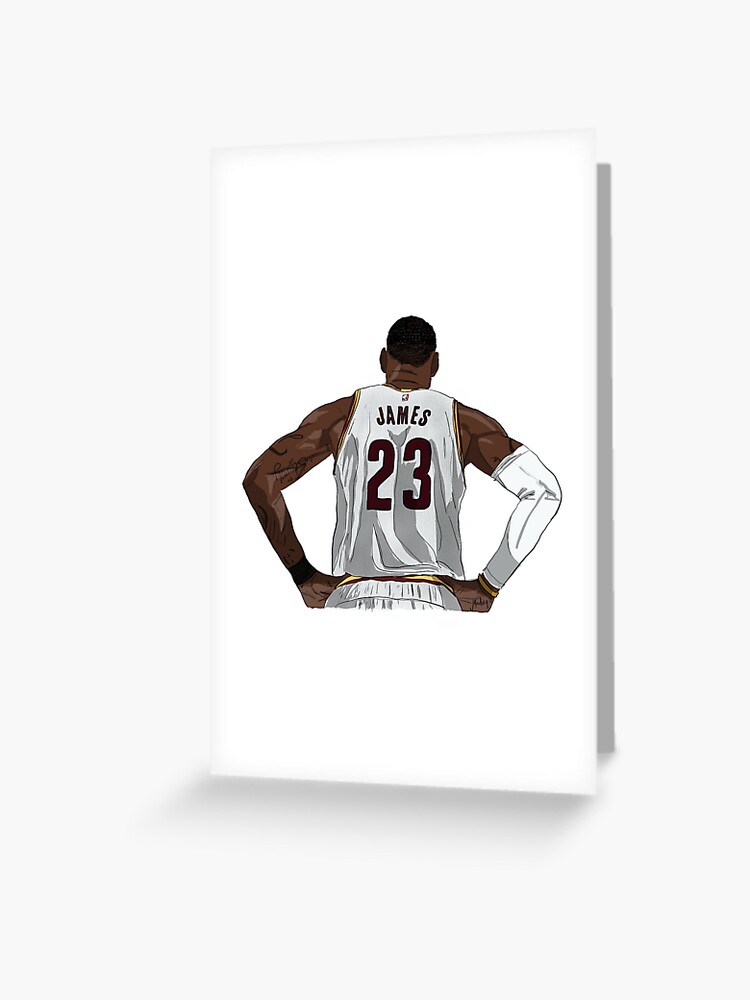 LeBron James Jersey Back Greeting Card for Sale by JJMoe7