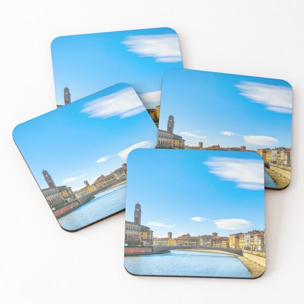 Item preview, Pisa, Arno river and Ponte di Mezzo bridge. Italy designed and sold by Stefano Orazzini.