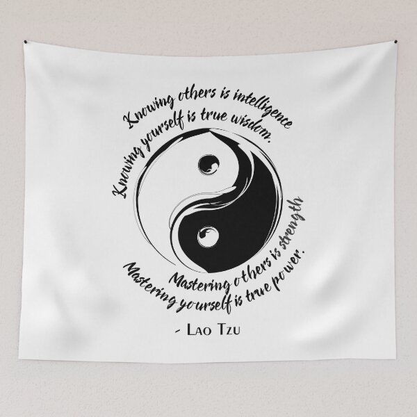 Item preview, Knowing others is intelligence, knowing yourself is true wisdom, Mastering others is strength, mastering yourself is true power, Lao Tzu, Tao Te Ching designed and sold by Koihl.