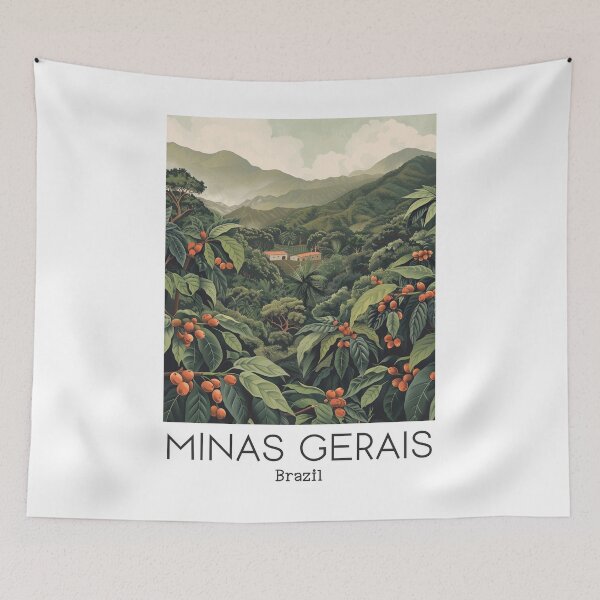 Item preview, A Vintage Travel Illustration of Minas Gerais - Brazil designed and sold by GoodOldVintage.