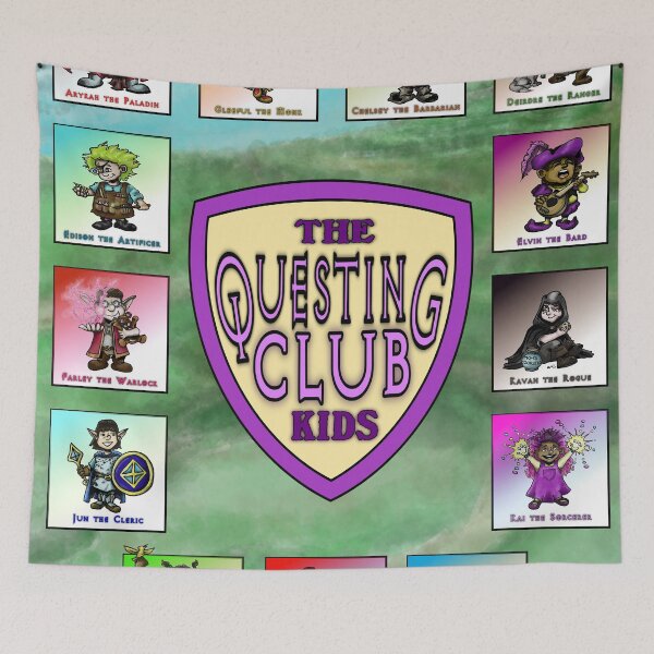 Item preview, Questing Kids Club Poster designed and sold by artisanspark.