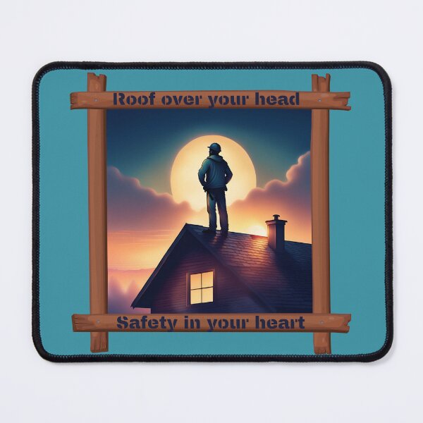 Item preview, Roof over your head Safety in your heart, Dachdecker, Dachdeckermeister, roofer, dekarz, designed and sold by GOLDENGARDENART.