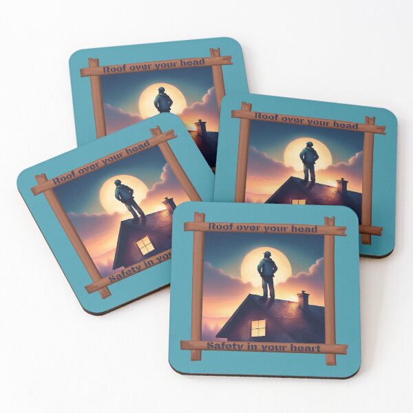 Item preview, Roof over your head Safety in your heart, Dachdecker, Dachdeckermeister, roofer, dekarz, designed and sold by GOLDENGARDENART.