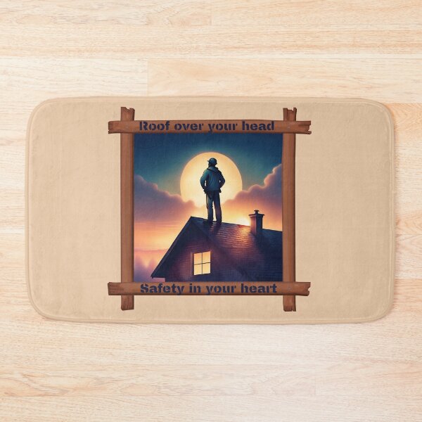 Item preview, Roof over your head Safety in your heart, Dachdecker, Dachdeckermeister, roofer, dekarz, designed and sold by GOLDENGARDENART.