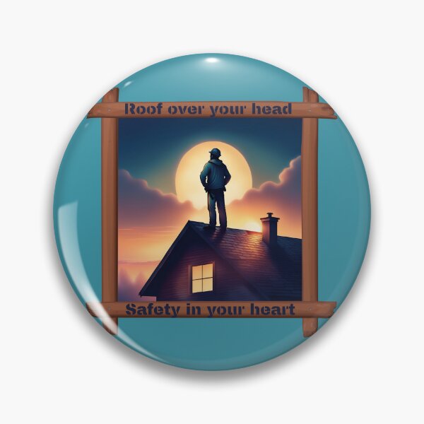 Item preview, Roof over your head Safety in your heart, Dachdecker, Dachdeckermeister, roofer, dekarz, designed and sold by GOLDENGARDENART.