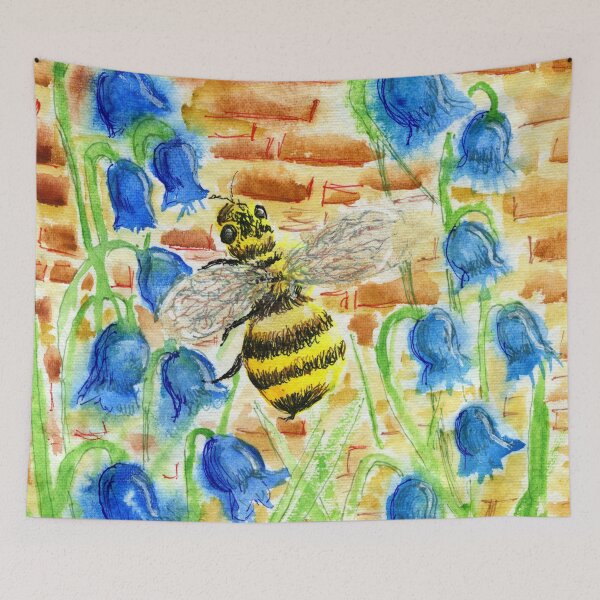 Item preview, Bee and Bluebells designed and sold by LymphomaLass.
