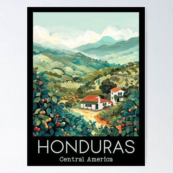 Item preview, A Vintage Travel Illustration of Honduras - Central America  designed and sold by GoodOldVintage.