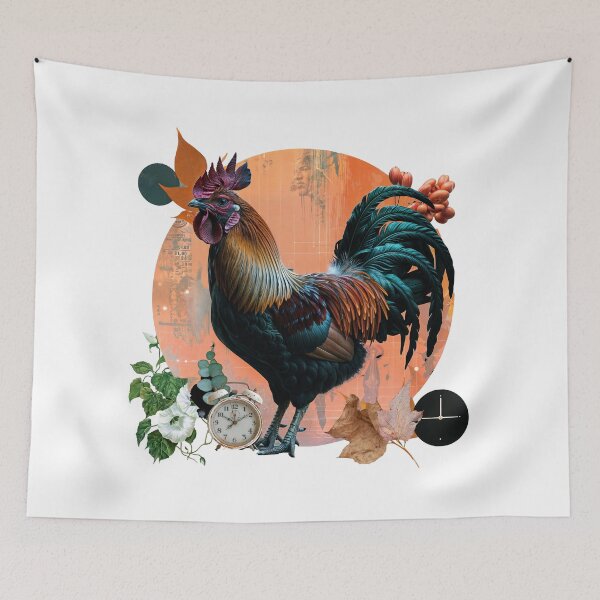 Item preview, Collage Wall Art T-shirt Design: Rooster designed and sold by ForeverPrintsOK.