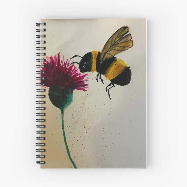Item preview, Bee and flower painting  designed and sold by Peachy-artstuff.