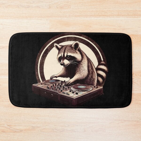 Item preview, Funny Raccoon DJ designed and sold by TomFrontierArt.