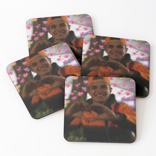 Item preview, Lando Norris heart meme print designed and sold by cceridwenx.