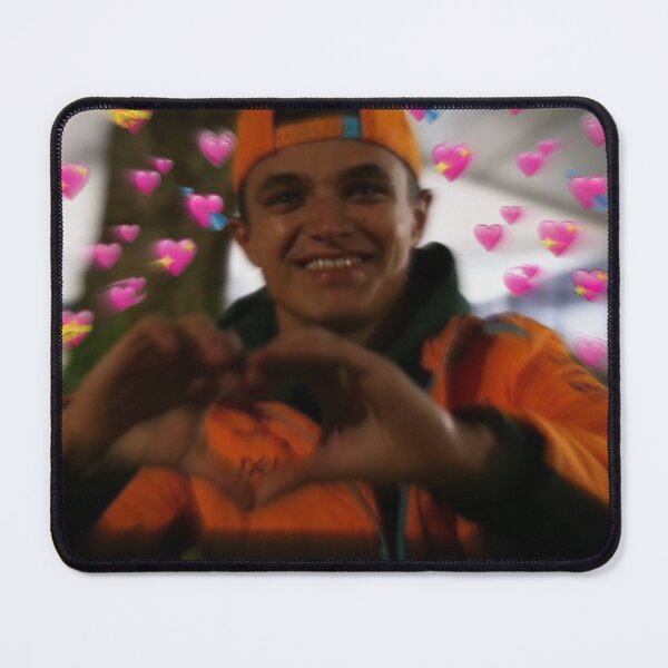 Item preview, Lando Norris heart meme print designed and sold by cceridwenx.