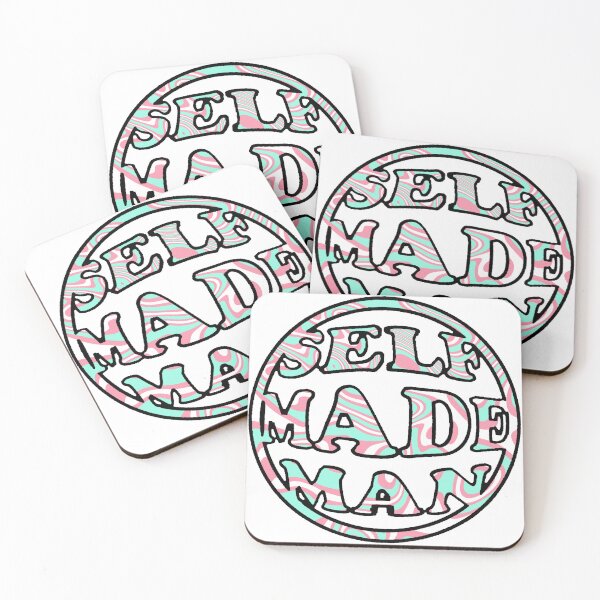 Item preview, self made man (flag letters and bold borders) designed and sold by Alphameter.