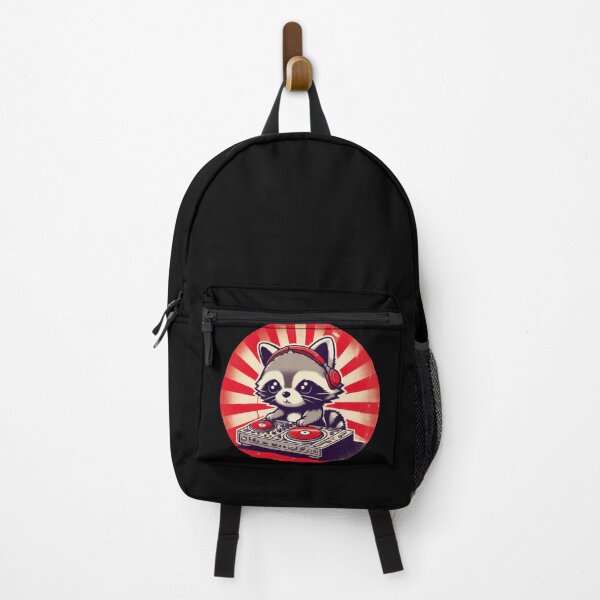 Item preview, Funny Kawaii Raccoon DJ in Headphones designed and sold by TomFrontierArt.
