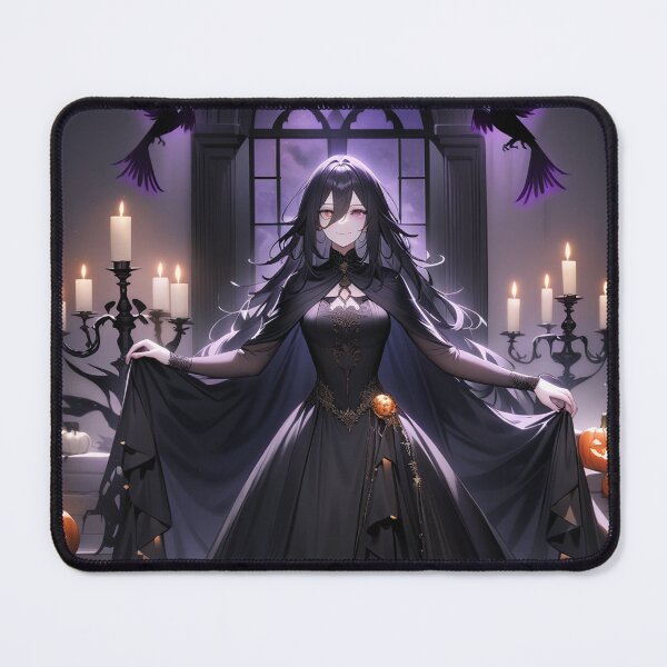 Item preview, Gothic Witch Enchanting Haunted Church With Ravens & Pumpkins designed and sold by EnchantedVista.