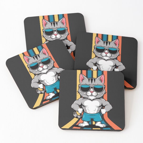 Item preview, RETRO MUSCULAR CAT designed and sold by Tomci0.