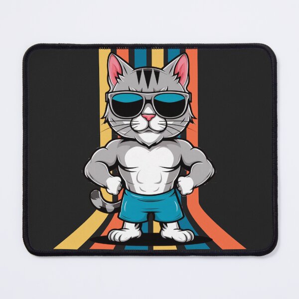 Item preview, RETRO MUSCULAR CAT designed and sold by Tomci0.