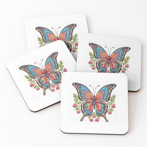 Item preview,  Hand-Embroidered Butterfly: Art in Threads - Unique Designs with Golden Shine designed and sold by branaghbel.