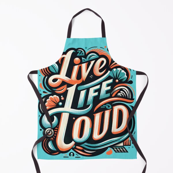 Item preview, Live Life Loud, typography designed and sold by maxmaj.