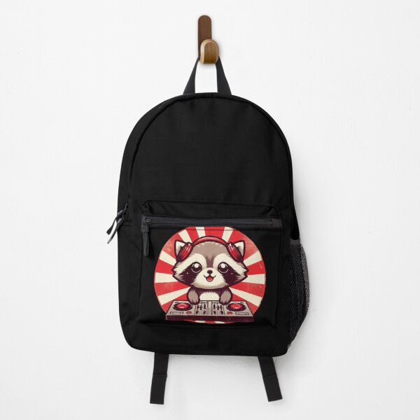 Item preview, Funny Kawaii Raccoon DJ in Headphones Retro designed and sold by TomFrontierArt.