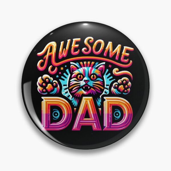 Item preview, Awesome Cat Dad designed and sold by TattedWolf.