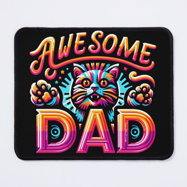 Item preview, Awesome Cat Dad designed and sold by TattedWolf.