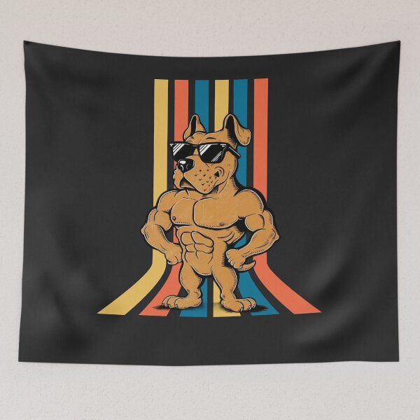 Item preview, RETRO MUSCULAR DOG designed and sold by Tomci0.