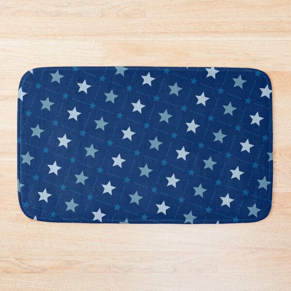Item preview, Blue Various Stars On Navy Backdrop Grid Pattern designed and sold by Alchemy-A-La-G.