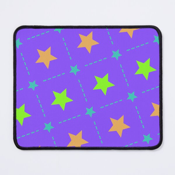 Item preview, Various Happy Colored Stars On Purple Grid Pattern designed and sold by Alchemy-A-La-G.