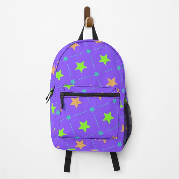 Item preview, Various Happy Colored Stars On Purple Grid Pattern designed and sold by Alchemy-A-La-G.