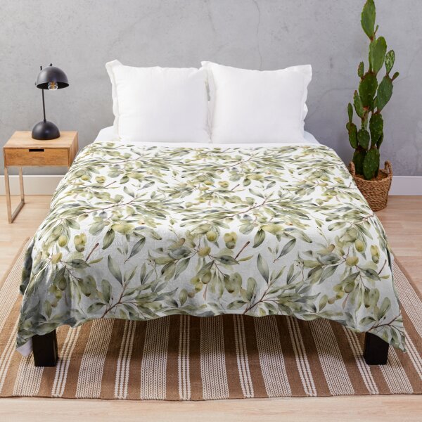 Item preview, Watercolor Olive Branch Pattern designed and sold by sana designer.