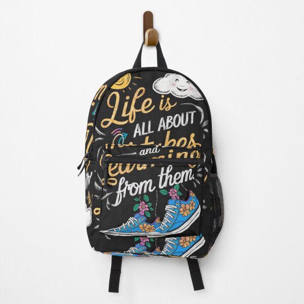 Item preview, "Life is All About Mistakes and Learning From Them" Flowers Life Quote designed and sold by redask2me.
